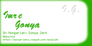 imre gonya business card